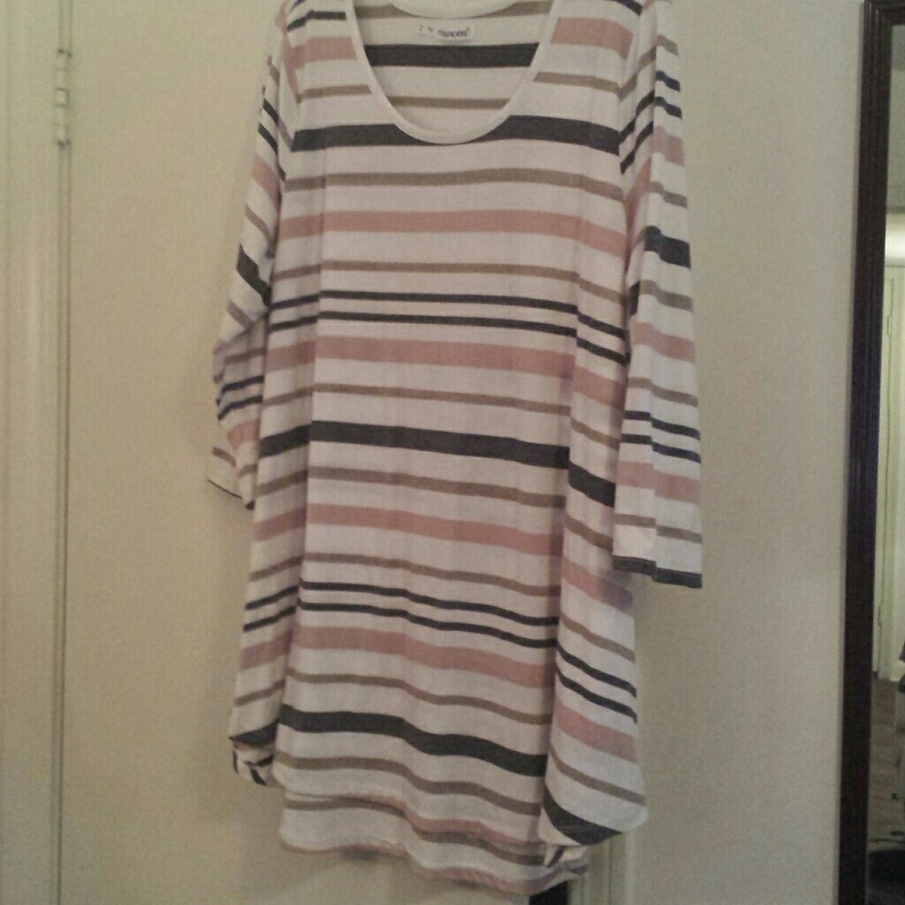Plus size stripe shirt